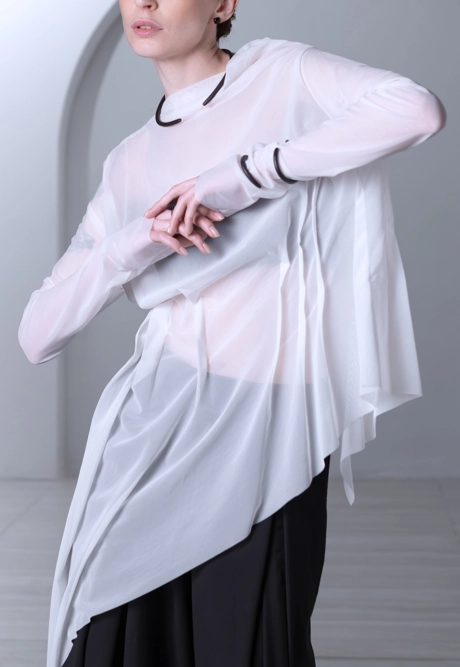 Лонгслив асимметричный - фото 2