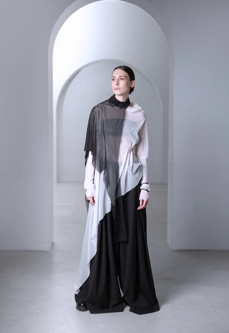 Лонгслив асимметричный - фото 4