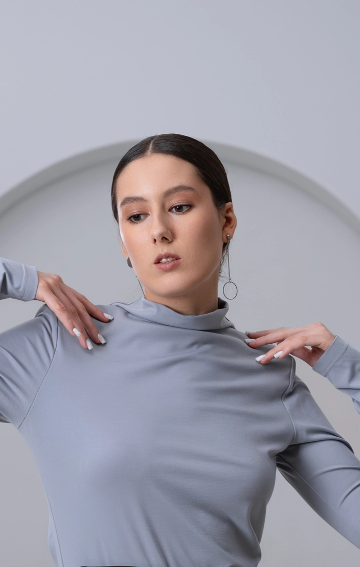 Лонгслив плечики серый - фото 5