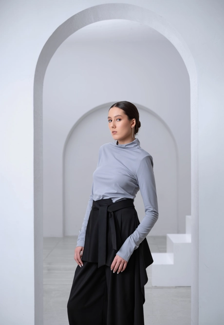 Лонгслив плечики серый - фото 2