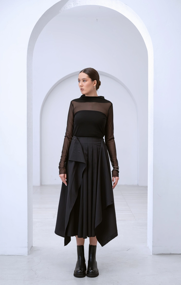 Юбка трансформер хлопок черный