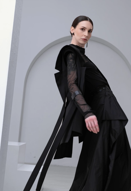 Жилет с декоративными лацканами - фото 2